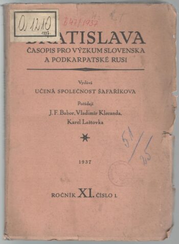 BRATISLAVA 1/1937